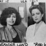 Deanna Lund and Lisa Hartman during filming of Red Wind