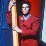 Gary Conway with giant pencil and book