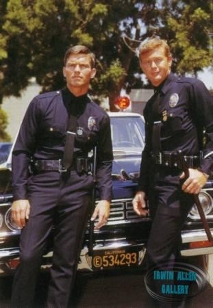 Martin Milner with Kent McCord in Adam-12