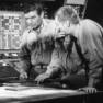 Richard Basehart and Robert Dowdell in "Rescue"