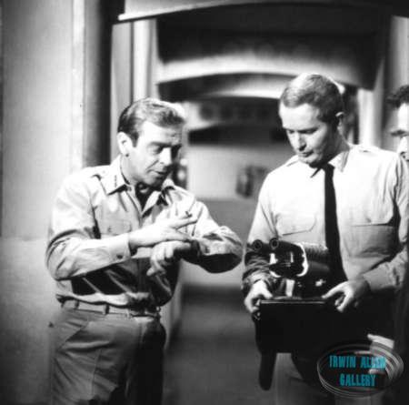 Richard Basehart and Robert Dowdell in Voyage to the Bottom of the Sea