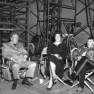 Sir Cedric Hardwicke, researcher Elizabeth Emanuel and Richard Haydn
