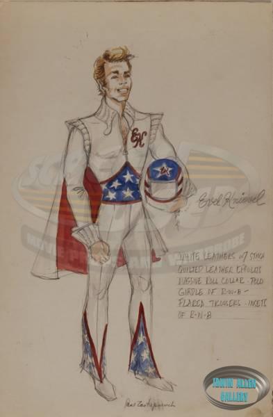 Evel Knievel Costume Drawing for Viva Knievel
