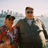 Sheila Allen and Kevin Burns enjoy Sydney skyline
