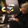 Derrik Lewis signing an autograph