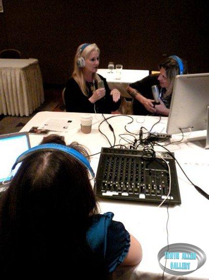 Celeste Yarnall being interviewed for RetroRadio