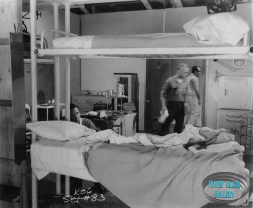 Irwin Allen outside the Seaview sick bay