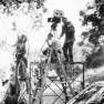 Irwin Allen on the set of The Swarm