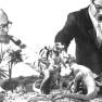 Irwin Allen examines the models for Animal World