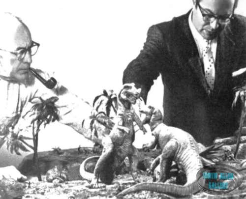 Irwin Allen examines the models for Animal World