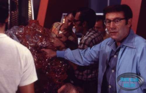 Irwin Allen on the set of City Beneath the Sea