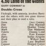 Double-Cross Friday 4th August 1972