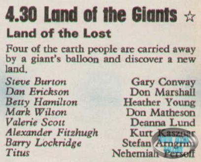 Land of the Lost Thursday 1st March 1973