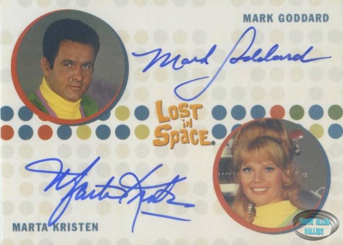 Mark Goddard and Marta Kristen Autograph Card