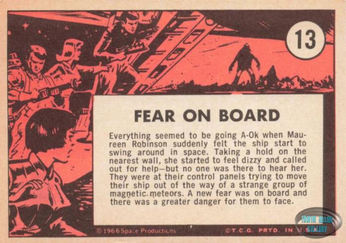 Lost in Space Topps #13 Back