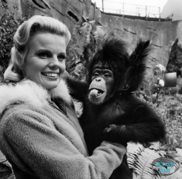 Marta Kristen with Debbie the Bloop