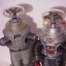 Lost in Space 16-inch Robot together with unfinished Masudaya for Comparsion