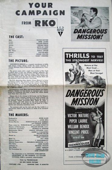 Dangerous Mission Press Book