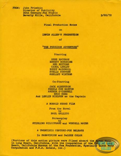 Final Production Notes