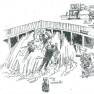 Scene 99 - Bridge at night, windows smashed by water
