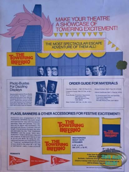 Large Towering Inferno Pressbook