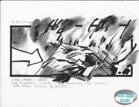Scene 571 - O'Hallorhan catches flaming door