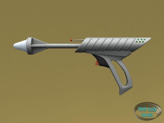 Side view of Lost in Space Second Season Laser Pistol
