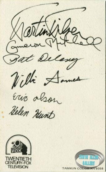 Swiss Family Robinson Postcard Signatures